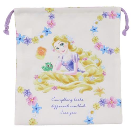 巾着袋 塔の上のラプンツェル きんちゃくポーチ L 新入学 ディズニープリンセス アートウエルド 新学期準備雑貨 メール便可 マシュマロポップのサムネイル
