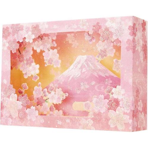 グリーティングカード ハル JSC21-4 立体カード 春　箱形　富士と桜 サンリオ お祝い プレゼント メッセージカード かわいい メール便可 マシュマロポップ