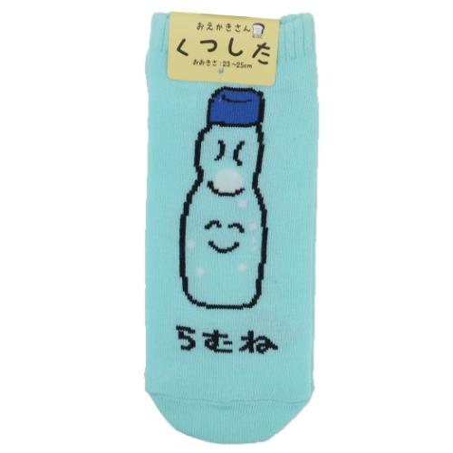靴下 レディース おえかきさんシリーズ レディースアンクルソックス らむねさん オクタニ プレゼント かわいい メール便可 マシュマロポップ