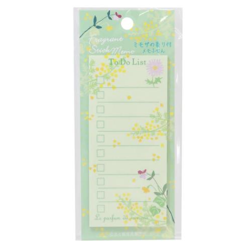 付せん ミモザの香りのステーショナリー ミモザの香りのTo Do List メモ付箋 リース 新入学 APJ おしゃれ 文具 メール便可 マシュマロポップ