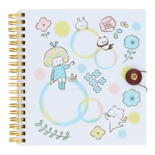 リングノート mizutama スクラップブック シャボン玉柄 サンスター文具 イベント 思い出 プレゼント かわいい メール便可 マシュマロポップ