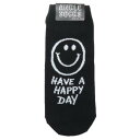 女性用靴下 レディースアンクルソックス HAVE A HAPPY DAY BLACK オクタニ 大人向け かわいい メール便可 マシュマロポップ(4)