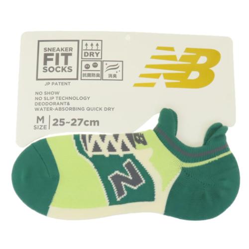 男性用靴下 ニューバランス メンズスニーカーソックス M ライトグリーン new balance シン NB エヌビー フレンズヒル FRIENDSHILL プレ..