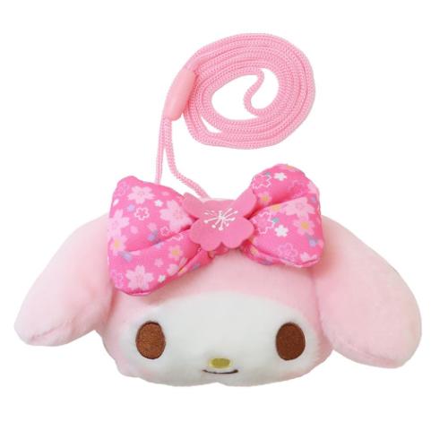 ネックポーチ マイメロディ フェイスポシェット 桜着物 サンリオ ナカジマ ミニポーチ マシュマロポップ