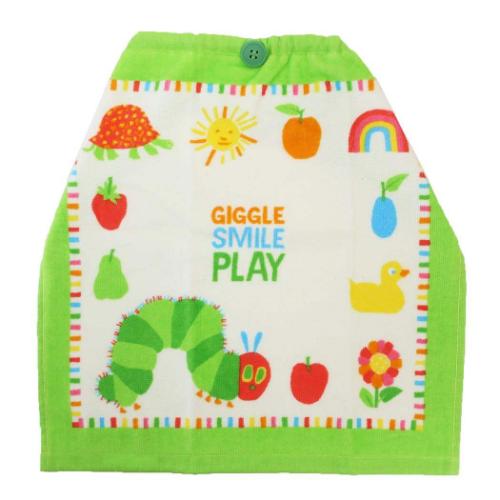 ゴム&ボタン付きキッズおてふきタオル はらぺこあおむし おりこうタオル はれやか エリックカール 林タオル 入園入学準備 幼稚園 絵本メール便可 マシュマロポッ...