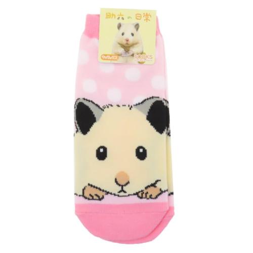 女性用靴下 ハムスター助六の日常 キャラックス レディースソックス ドット スモールプラネット 大人向..