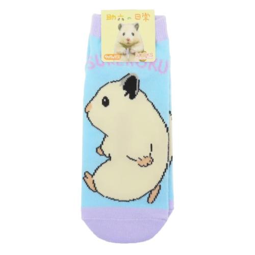 女性用靴下 ハムスター助六の日常 キャラックス レディースソックス ロゴ スモールプラネット 大人向け..