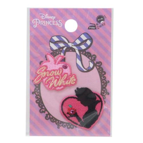 ワッペン 白雪姫 ぷちぷんと 2枚入り ディズニープリンセス 社コッカ 手芸用品 刺繍 ししゅう メール便可 マシュマロポップ