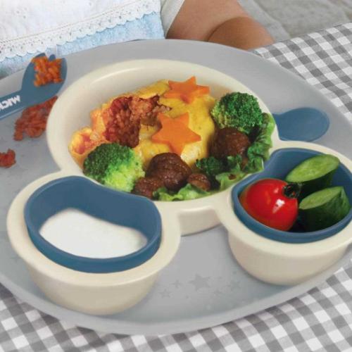 ミニプレート ミッキーマウス 食べこぼしキャッチプレート BxBE ディズニー 錦化成 ベビー食器 マシュマロポップ
