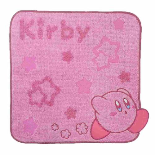ミニタオル 星のカービィ ジャガードハンカチタオル とびだしカービィ 丸眞 汗拭きタオル メール便可 マシュマロポップ