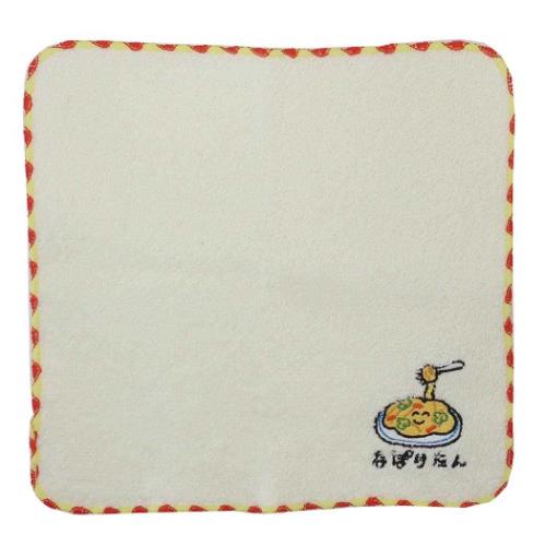 ミニタオル おえかきさん ワンポイント刺繍ハンカチタオル なぽりたんさん オクタニ おもしろ雑貨 汗拭..