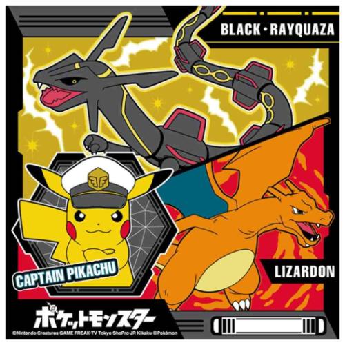 ハンカチーフ ポケットモンスター ハンカチ ブラック ポケモン バンビーナ 入園入学準備雑貨 メール便可 マシュマロポップ