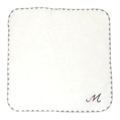 ミニタオル ハナイニシャル ワンポイント刺繍タオル M フレンズヒル FRIENDSHILL 汗拭きタオル かわいい メール便可 マシュマロポップ