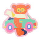 ステッカー 末益ひろこ CREATORS CIRCUS クリエイターズサーカス Enjoy driving フロンティア 耐水 耐光 デコシール スマホステッカー メール便可 マシュマロポップ