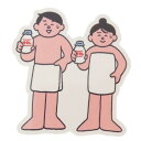 ステッカー たけはら CREATORS CIRCUS クリエイターズサーカス 湯上がり瓶牛乳 フロンティア 耐水 耐光 デコシール スマホステッカー メール便可 マシュマロポップ