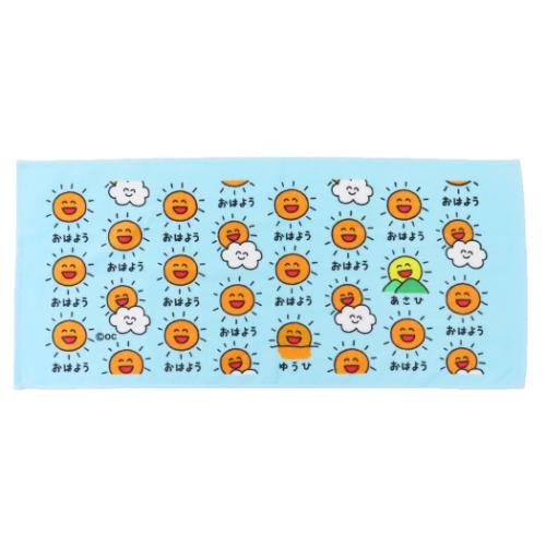 フェイスタオル おえかきさん プリントロングタオル おはようさん オクタニ おもしろタオル 面白雑貨 マシュマロポップ