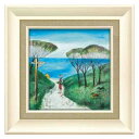 カフェ インテリア ジョー ラム アートフレーム ビーチ パス ユーパワー JR-04507 絵画 額付きポスター インテリア 取寄品 マシュマロポップ