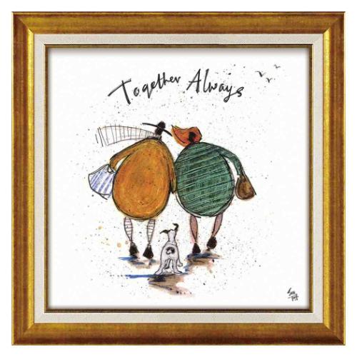 カフェ インテリア サム トフト アートフレーム いつも一緒に ユーパワー ST-08112 額付きポスター インテリア 取寄品 マシュマロポップ