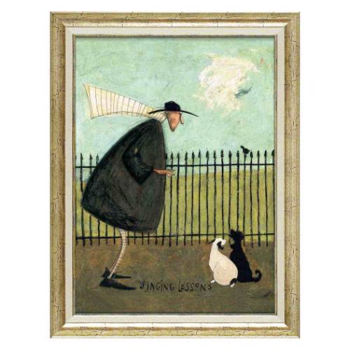 カフェ インテリア サム トフト アートフレーム 歌のレッスン ユーパワー ST-16034 額付きポスター インテリア 取寄品 マシュマロポップ