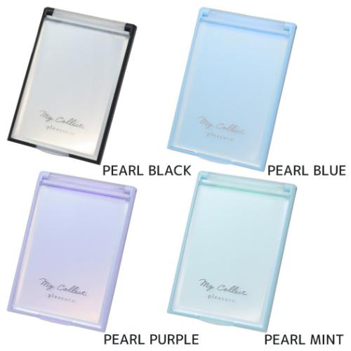 手鏡 カードミラーS PEARL BLACK カミオジャパン コンパクトミラー シンプル メール便可 マシュマロポップ