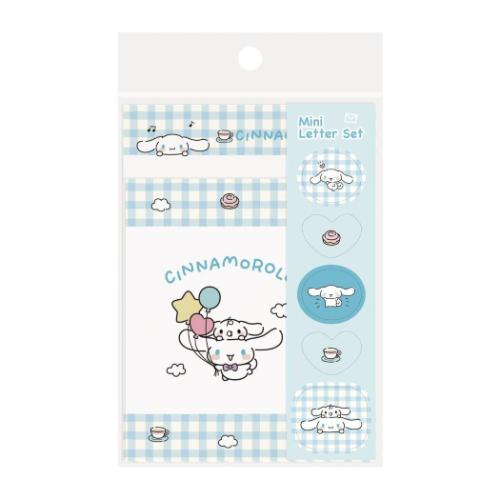 お手紙セット シナモロール ミニレターセット ゆるっとシンプル サンリオ エムプラン ミニ便箋&ミニ封筒 メール便可 マシュマロポップ