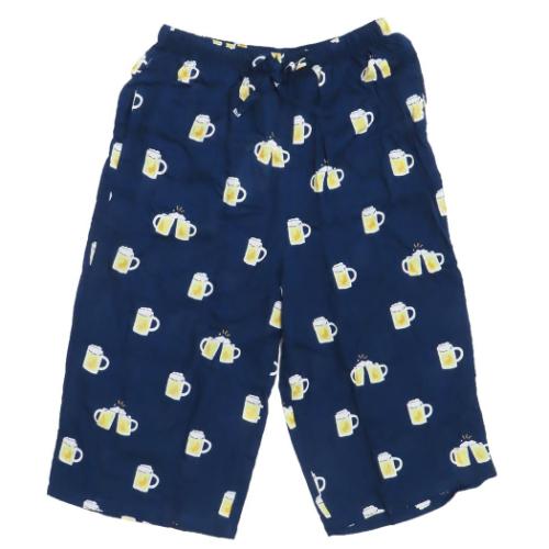 ルームウェア 夏用ひんやりクールステテコ チアーズビール ネイビー フレンズヒル FRIENDSHILL 熱中症対策 ハーフパンツ ユニセックス 男女兼用 マシ...