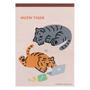 メモ帳 MUZIK TIGER ムジークタイガー メモA6 B サンスター文具 メッセージ 伝言 オフィス メール便可 マシュマロポップ