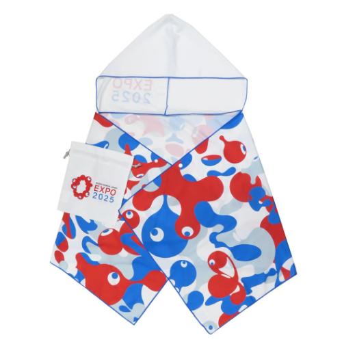 クールタオル ミャクミャク ひんやりタオル 羽織りタイプ 2025大阪 関西万博 丸眞 ひんやりUV対策 屋外フェス 暑さ対策 冷感タオル メール便可 マシュマロポップのサムネイル