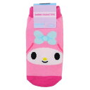 小学生用靴下 マイメロディ ジュニアソックス フェイス サンリオ スモールプラネット キャラックス 子ども メール便可 マシュマロポップ