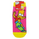 女性用靴下 シンプソンズ レディースソックス バート スケボー PK スモールプラネット キャラックス 大人向け メール便可 マシュマロポップ