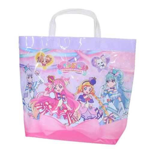 プールバッグ わんだふるぷりきゅあ！ ビーチバッグ プリキュア マルヨシ ビニール 角型 海プール レジャー用品 アニメ マシュマロポップのサムネイル