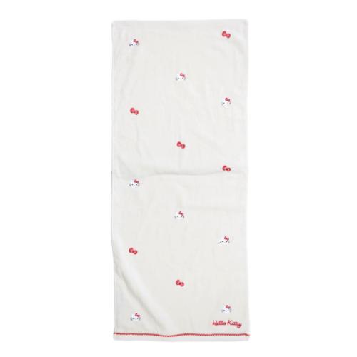 フェイスタオル ハローキティ シャーリングロングタオル タイニーリボン サンリオ 丸眞 新生活雑貨 か..