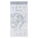 シール 宙のステーショナリー 宙のシール 銀月と星 新日本カレンダー デコレーション 手帳デコ シールシート おしゃれ文具 メール便可 マシュマロポップ