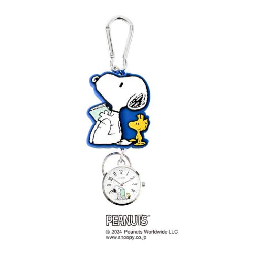 キーホルダー時計 スヌーピー ラバーリールKCウォッチG NV ピーナッツ フィールドワーク キーホルダー かわいい カラビナ付き メール便可 マシュマロポップ