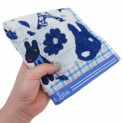 ガールズ雑貨通販マシュマロポップのハンドタオル リサとガスパール シャーリングウォッシュタオル パリの風景とお花 丸眞 汗拭きタオル 絵本メール便可 マシュマロポップ｜アングル3