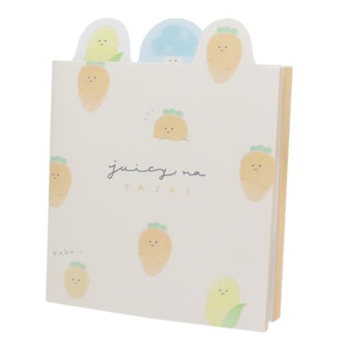 メモ帳 ジューシーなやさい パタパタメモ にんじん カミオジャパン 新学期準備文具 かわいい メール便..