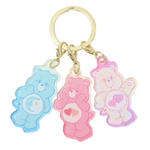 キーリング ケアベア 3チャームキーホルダー C CareBears ティーズファクトリー バッグチャーム アクキー メール便可 マシュマロポップ