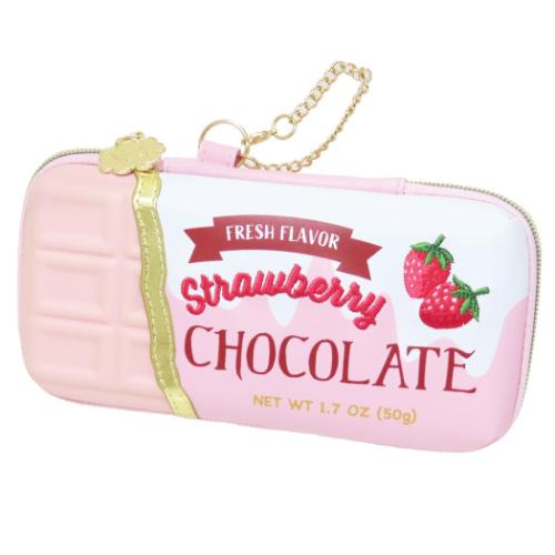 ペンポーチ ヤップ 板チョコストロベリーポーチ 丸眞 筆箱 新学期準備文具 コスメポーチ 化粧ポーチ 小物入れ マシュマロポップのサムネイル