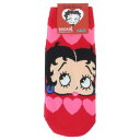 女性用靴下 ベティブープ キャラックス レディースソックス ハート 整列 BETTY BOOP スモールプラネット 大人向け メール便可 マシュマロポップ