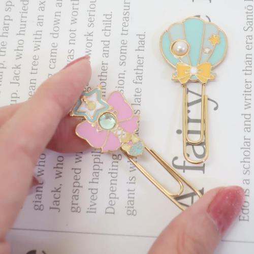 クリップ ECRIN HEUREUX エクランウルー ストーン付クリップ シェル カミオジャパン 事務用品 書類整理 かわいい メール便可 マシュマロポップ mm-pop-10358526 ガールズ雑貨通販マシュマロポップ サンプル画像2