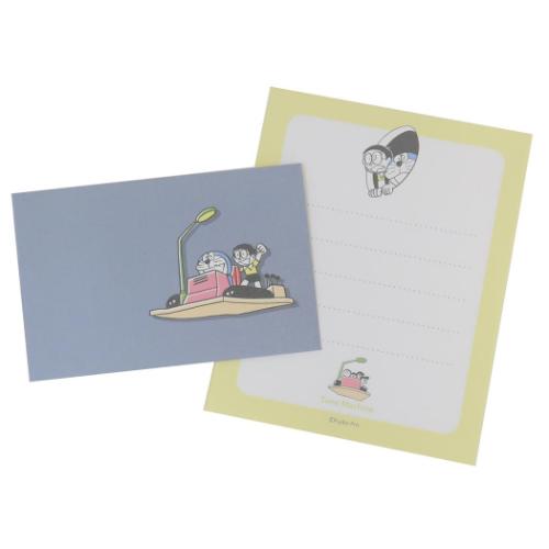 手渡し手紙セット ドラえもん ミニレターセット タイムマシン 藤子F不二雄 Green Flash ミニ便箋&ミニ封筒 アニメメール便可 マシュマロポップ