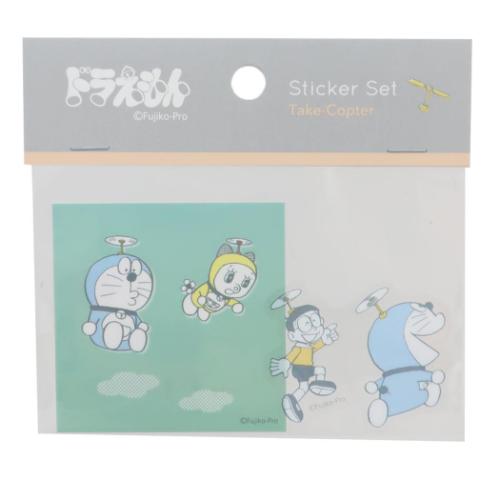 ダイカットシール ドラえもん ステッカーセット タケコプター 藤子F不二雄 Green Flash デコシール アニメメール便可 マシュマロポップ