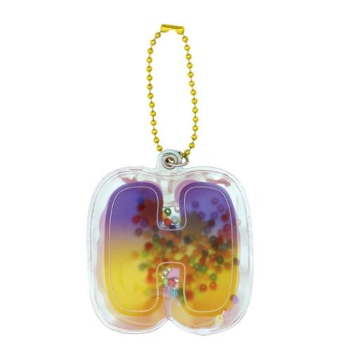 キーホルダー イニシャルマスコット H エムプラン ボールチェーン 推し活 メール便可 マシュマロポップ