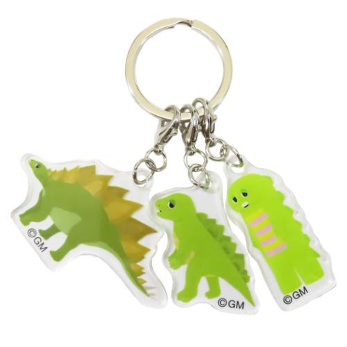 キーリング ガチャピン＆ムック 3連アクリルキーホルダー A child Dinosaur マリモクラフト プレゼント..