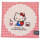 ミニタオル ハローキティ ハンカチタオル セブンティーズチェック サンリオ 丸眞 汗拭きタオル メール便可 マシュマロポップ