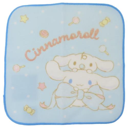ミニタオル シナモロール インクジェットプリントプチタオル ビッグリボン サンリオ 林タオル 汗拭きタオル メール便可 マシュマロポップ
