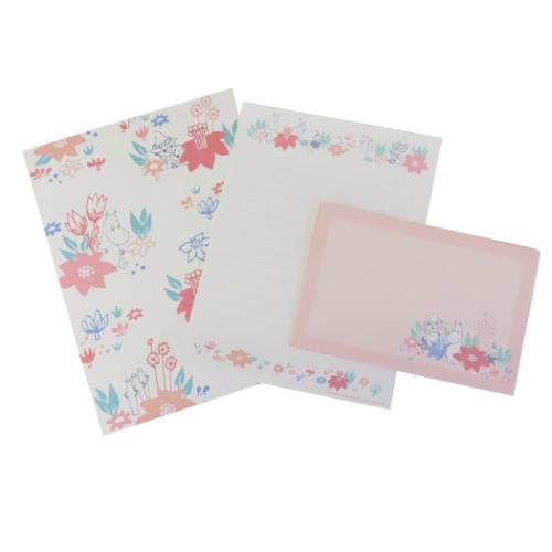 手紙セット ムーミン ケース入りレター はなとかくれんぼ 北欧 カミオジャパン 便箋&封筒 レターセット メール便可 マシュマロポップ