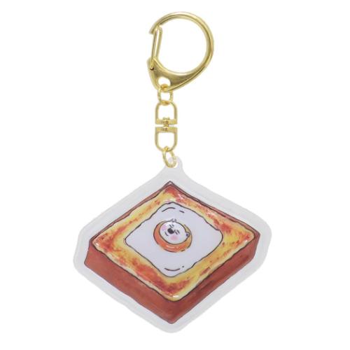 キーリング しろくまシリーズ ぷっくりったいキーホルダー しょくパン ケイカンパニー プレゼント アクキー 絵本メール便可 マシュマロポップ