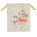 巾着袋 クレヨンしんちゃんxサンリオキャラクターズ リボン巾着 なかよし クレヨン サンリオ スモールプラネット きんちゃくポーチ 小物入れ アニメメール便可 マシュマロポップ
