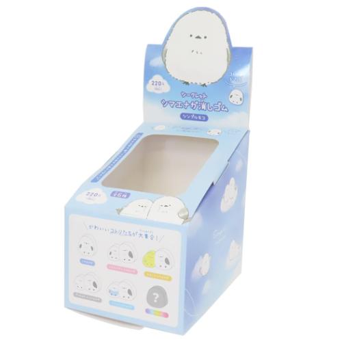 消しゴム ずっとシマエナガ シークレット消しゴム全6種 60個入セット カミオジャパン コレクション文具 まとめ買い かわいい マシュマロポップ